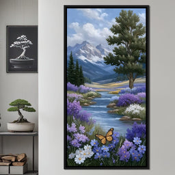 Mountain Meadow Butterfly Serenity - NicheCanvas