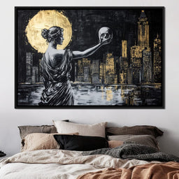 Golden Reflection Over the City - Wildrose Creations - NicheCanvas