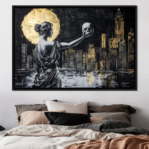 Golden Reflection Over the City - Wildrose Creations Canvas Print