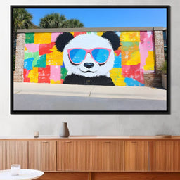 Street Art -  Panda Shades - NicheCanvas