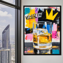 Neon Whiskey Crown Toast - NicheCanvas