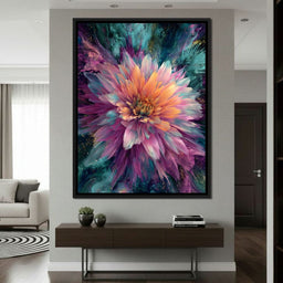 Galactic Petal Burst - NicheCanvas