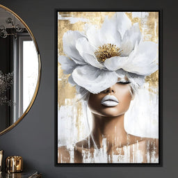 Petals of Golden Elegance - NicheCanvas