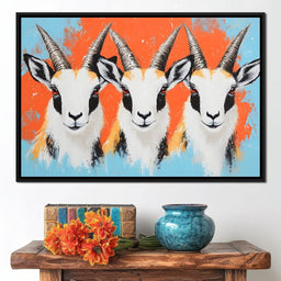 Horned Gazelle Trio - NicheCanvas
