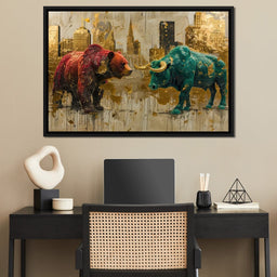 The Clash of Bull and Bear Forces - NicheCanvas
