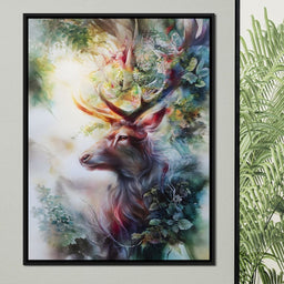 Majestic Forest Elk Guardian - NicheCanvas