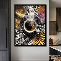 Cosmic Coffee Safari Dream - NicheCanvas