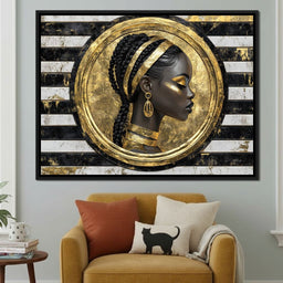 Golden Regal Afro Majesty - NicheCanvas