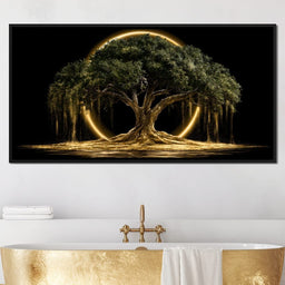 Ancient Tree Upon The Hollow Moon - NicheCanvas