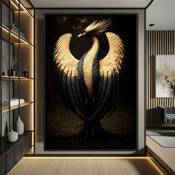 Golden Avian Majesty - NicheCanvas