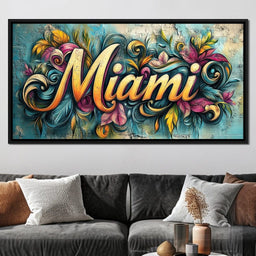 Miami Floral Wonder - NicheCanvas