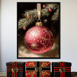 Ruby Ornament Holiday Glow - NicheCanvas