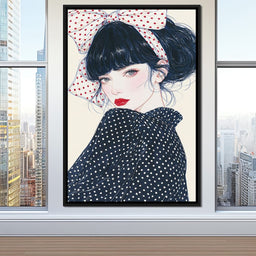 Polka Dot Afternoon Beauty - NicheCanvas