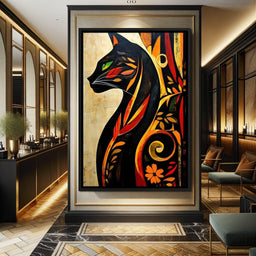 Feline Symphony Shadows - NicheCanvas