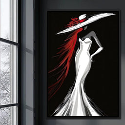 The White Dress - Elegant Flamenco - NicheCanvas