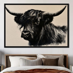 Solitary Guardian of the Highland Plains - NicheCanvas