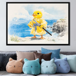 Samurai Duck By The Sea - NicheCanvas