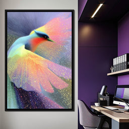 Radiant Feathered Aurora Soar - NicheCanvas