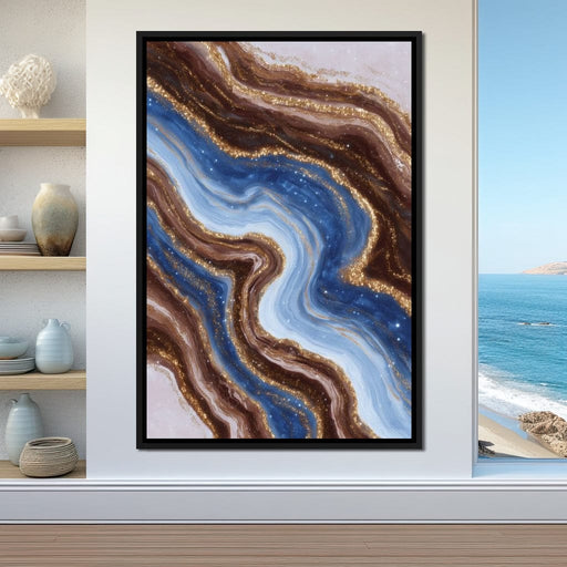 Golden River Geode Swirl Canvas Print
