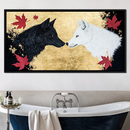 Opposite Wolves - NicheCanvas