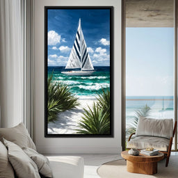 Sailing Beyond Turquoise Waves - NicheCanvas