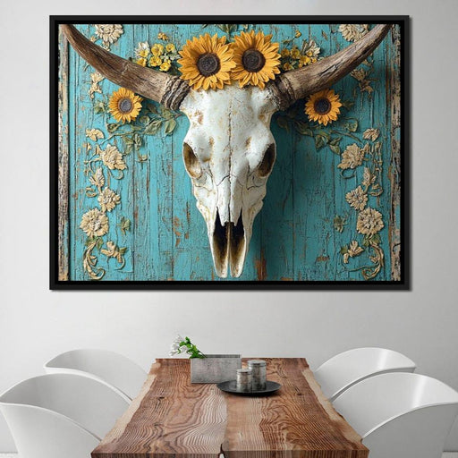 Bull Skull Rustic Vibes Canvas Print