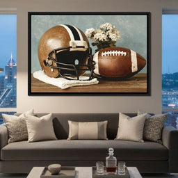 Vintage Football Helmet - NicheCanvas