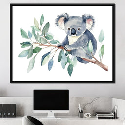 Koala on Eucalyptus - NicheCanvas