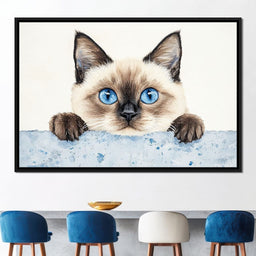 Curious Glance of Feline Eyes - NicheCanvas