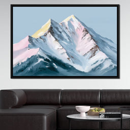 Pastel Alpine Summit Glow - NicheCanvas