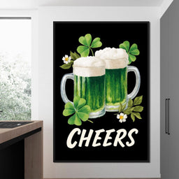 Lucky Clover Beer Cheers - NicheCanvas