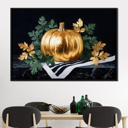 Golden Pumpkin Elegance - NicheCanvas