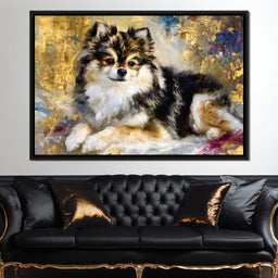 Golden Pomeranian Portrait Glow - NicheCanvas