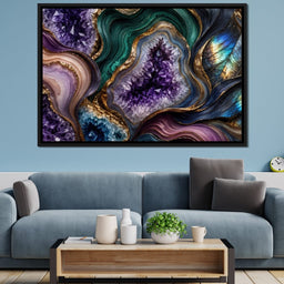 Gemstone Rivers Beneath The Moon - TooplesArt - NicheCanvas