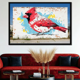 Street Art - Cardinal Mural - NicheCanvas