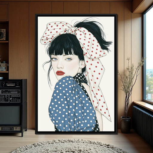 Polka Dot Afternoon Glance Canvas Print