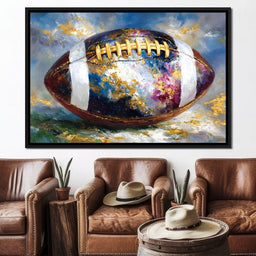 Golden Gridiron Glory Ball - NicheCanvas