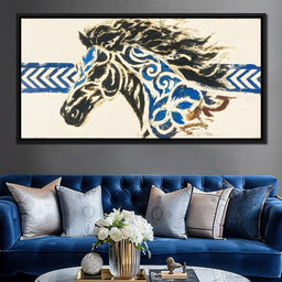 Galloping Essence of Blue - Alicia Smith - NicheCanvas