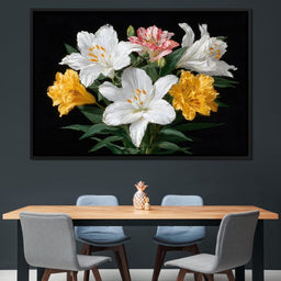 Midnight Lily Bouquet Bloom - NicheCanvas