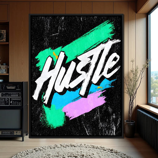 Neon Street Hustle Energy Canvas Print