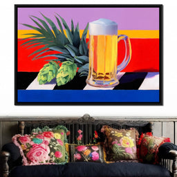Hops and Lager Tropical Still - NicheCanvas