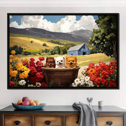 Fluffy Trio - NicheCanvas