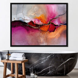 Fuchsia Fault Line - TooplesArt - NicheCanvas