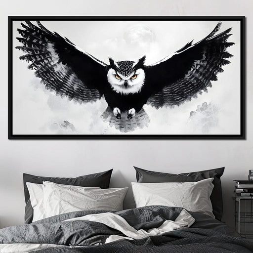 Nocturnal Owl Majesty Unfurled Canvas Print