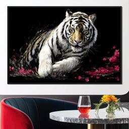 Snow Tiger Petal Shadow - NicheCanvas