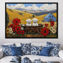 Puppy Adventure in Bloomfields - NicheCanvas