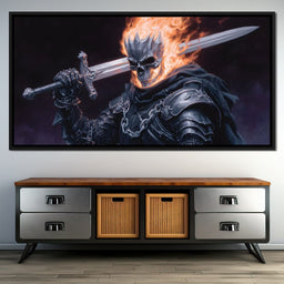 Flaming Skull Knight Sovereign - NicheCanvas