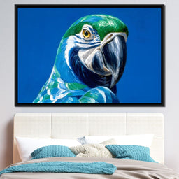 Parrot Portrait Vibrant View - NicheCanvas