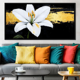 Golden Elegance Lily Blossom - NicheCanvas