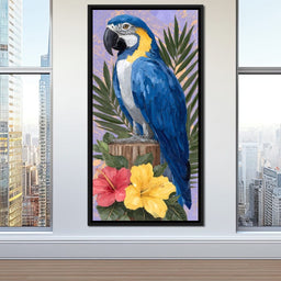Tropical Parrot Gaze - NicheCanvas